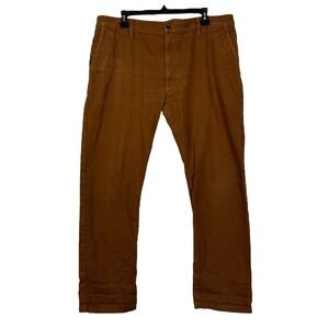 Raleigh Denim Jones Straight Fit‎ Pants Workwear Utility Brown Cotton Mens 36x29